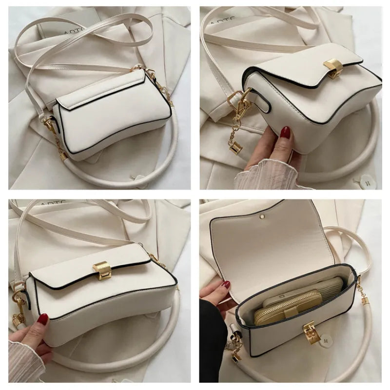 Small Shoulder Bag for Women ⎜ Bag with Gold Buckle