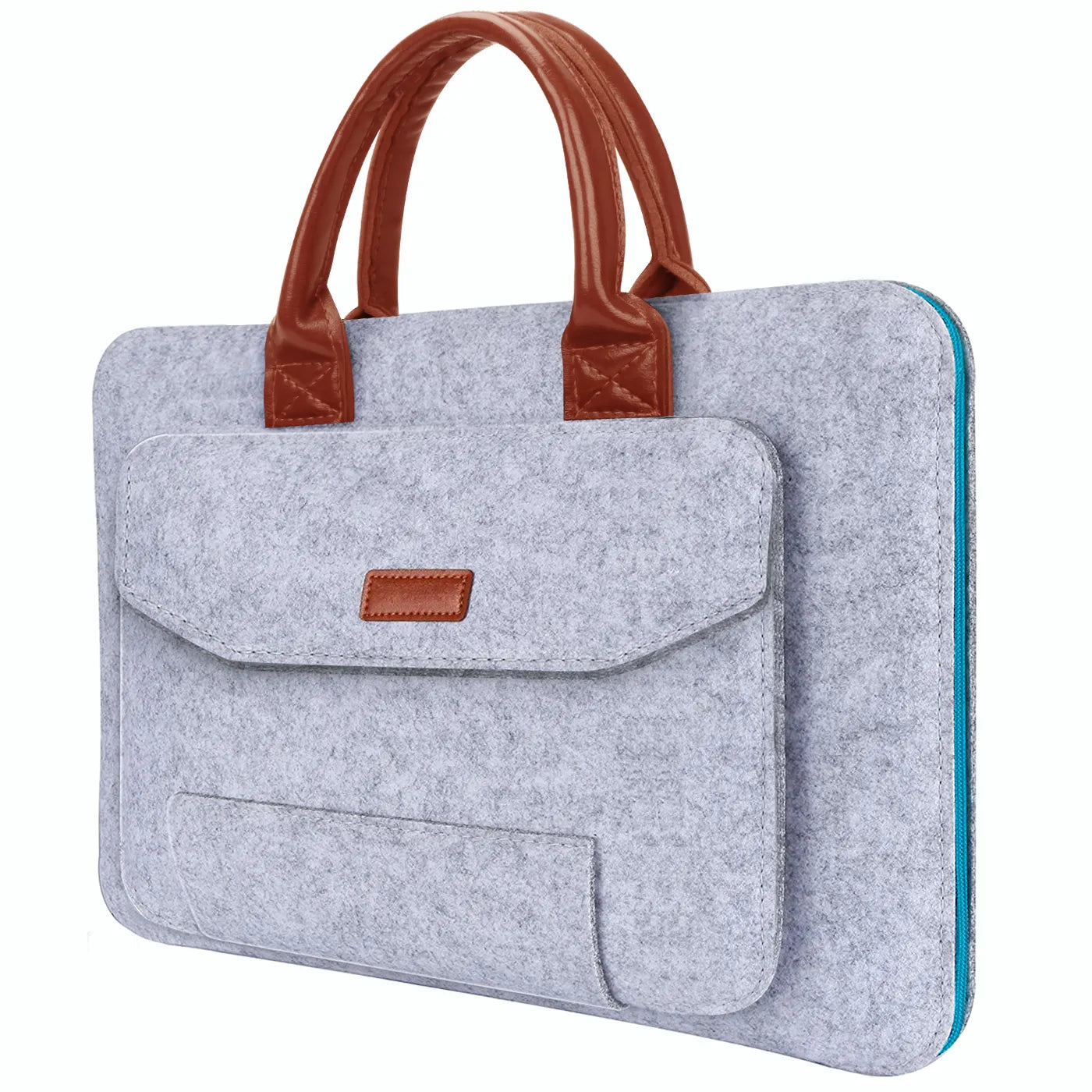 Felt Laptop Bag for Men ⎜ Protective Shoulder Bag with Practical Front Pocket and Carrying Handles