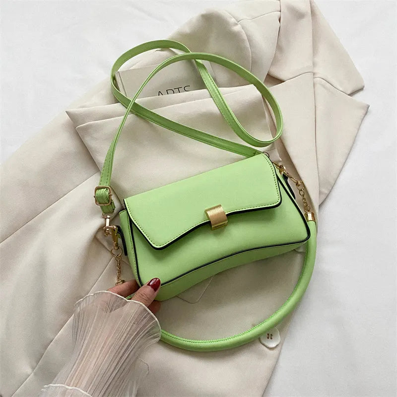 Small Shoulder Bag for Women ⎜ Bag with Gold Buckle