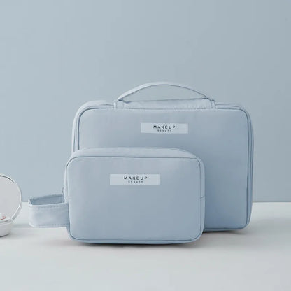 Cosmetics Bag for Women ⎜ Travel Organiser with Compartments for Make - Up and Integrated Brush Storage