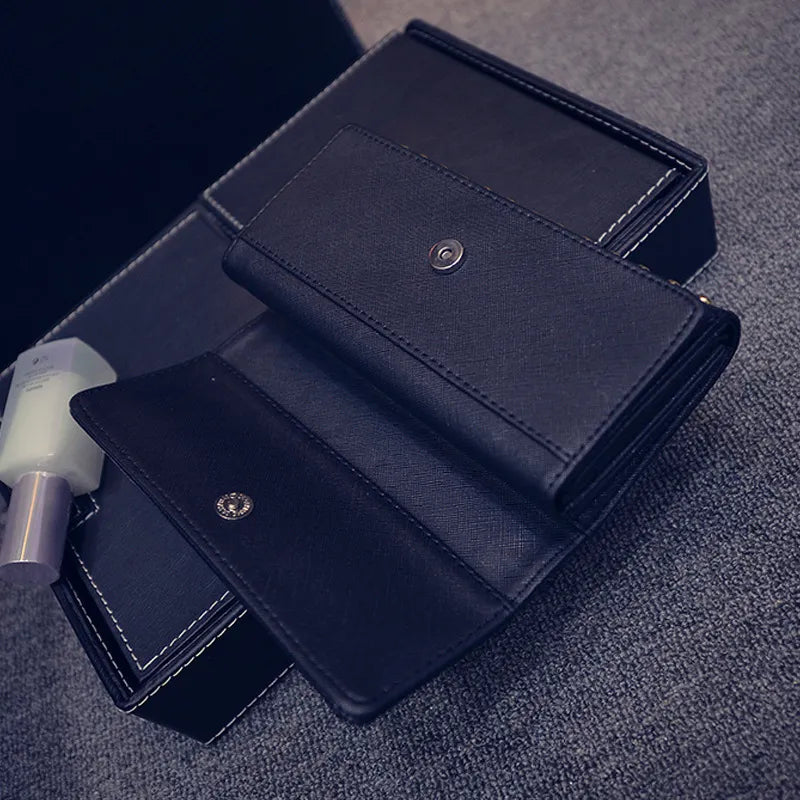 Women's Wallet with Studs ⎜ Stylish Triple Fold for a Secure Hold and Elegant Design