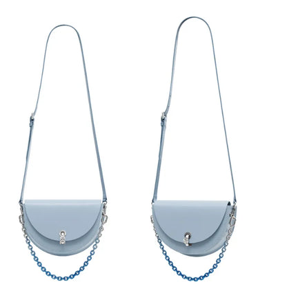 Shoulder Bag for Women ⎜ Stylish Handbag with Diamante Fastening and Chain Strap