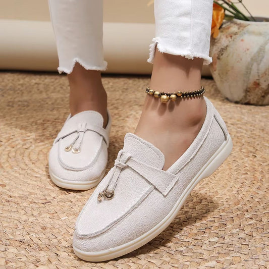 Slip - on Loafers for Women ⎜ Fashionable Moccasins with a Comfortable Elasticated Strap and Elegant Look