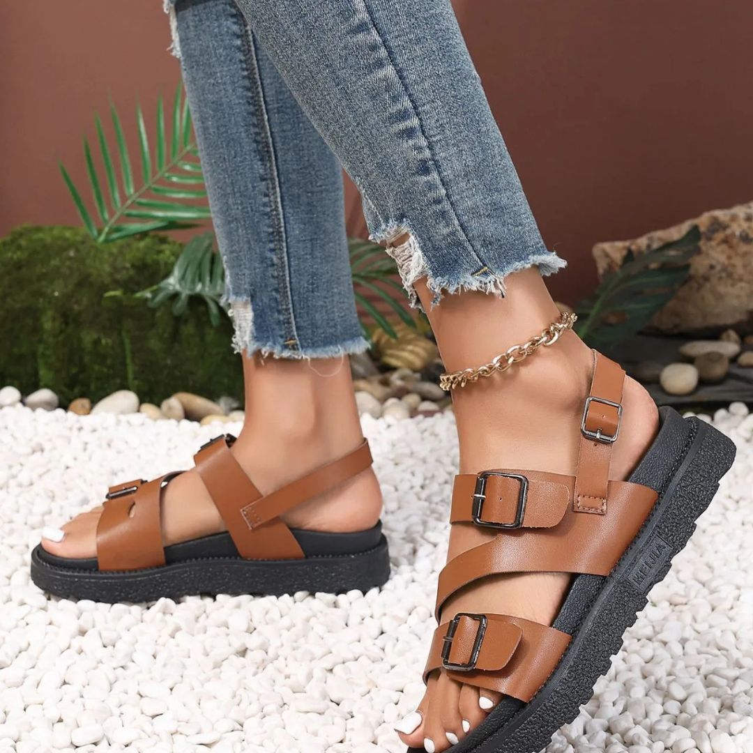 Women's Sporty Sandals ⎜ Comfortable Summer Shoes with Thick Soles and Adjustable Buckles