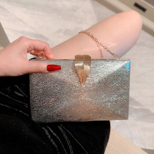 Evening Bag for Women ⎜ Elegant Clutch with Metallic Design and Spring Clasp