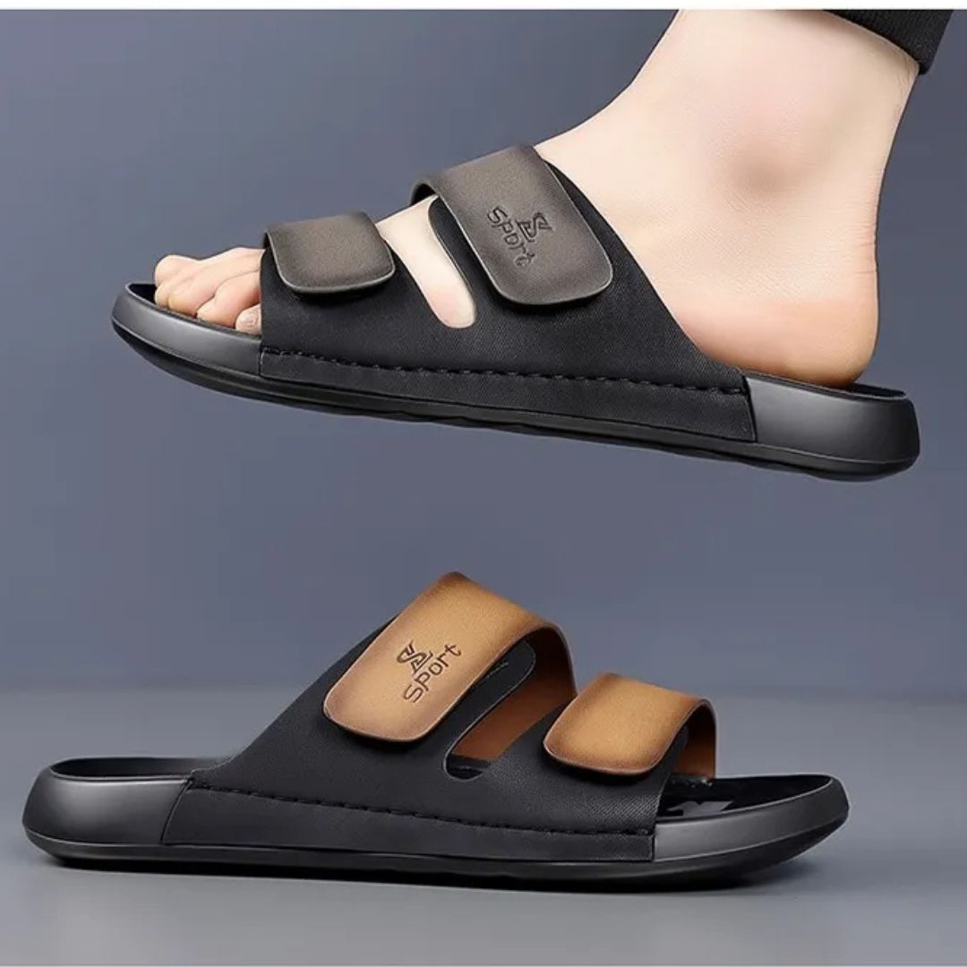 Outdoor Slip - on Shoes for Men ⎜ Non - Slip , Adjustable Casual Shoes with Colour Details