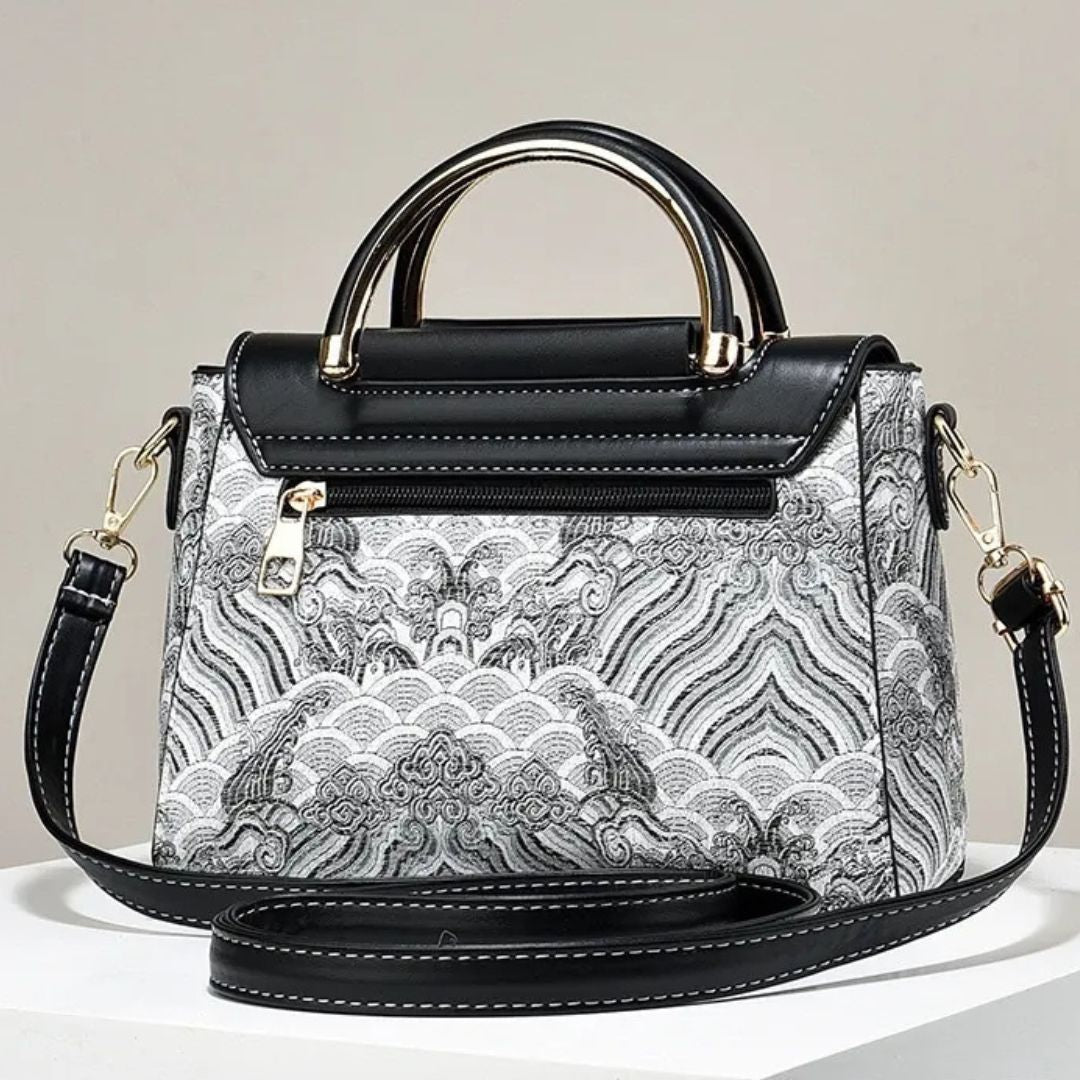 Elegant Handbag for Women ⎜ Fashionable Shoulder Bag with High - Quality Embroidery and Heart Pendant