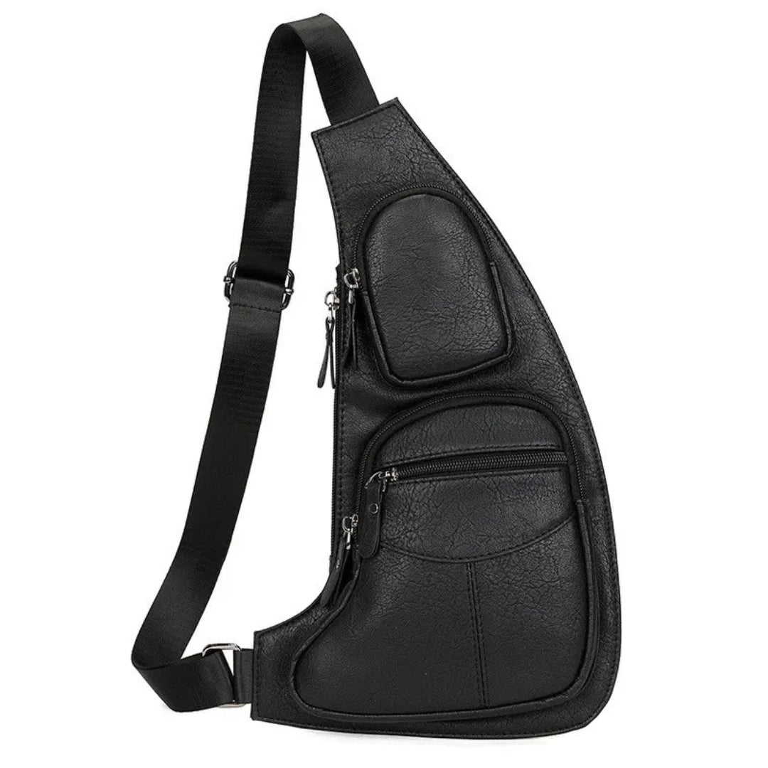 Chest Bag for Men ⎜ Slim Design with Multiple Zips and Secure Anti - Theft Carrying Strap