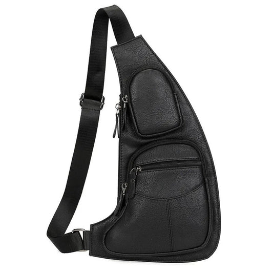 Chest Bag for Men ⎜ Slim Design with Multiple Zips and Secure Anti - Theft Carrying Strap