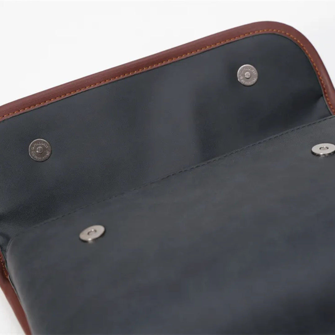 Shoulder Bag for Men ⎜ Fashionable Landscape Format with Magnetic Flap and Adjustable Shoulder Strap