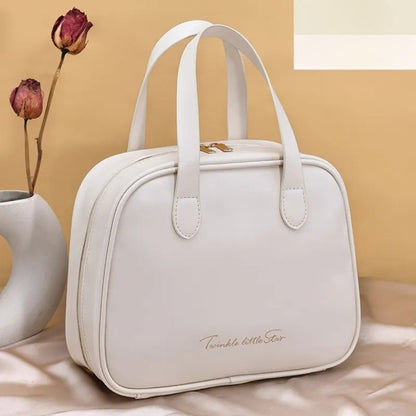 Cosmetics Bag for Women ⎜ Semi - Circular Design with Carrying Handles and Large Capacity for Cosmetics