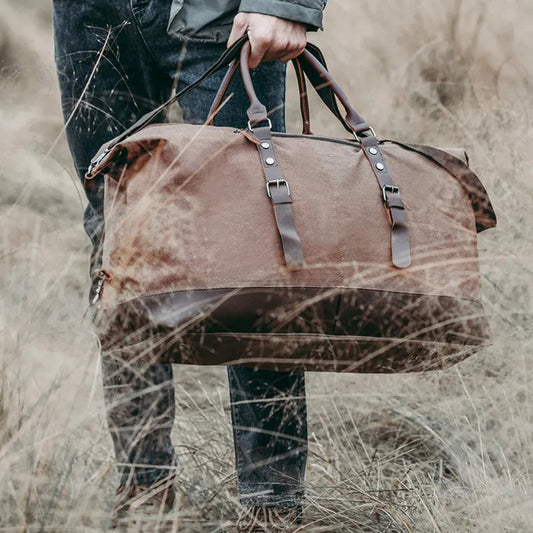 Travel Bag for Men ⎜ Robust Canvas Bag with Large Capacity for Sports and Outdoor Use