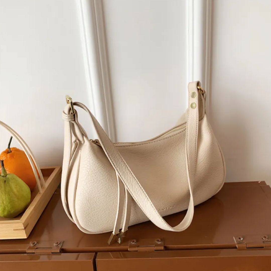 Fashionable Shoulder Bag for Women ⎜ Simple Shoulder Bag in Dumpling Design with Adjustable Strap