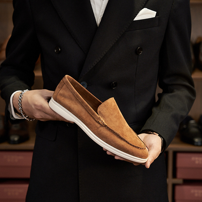 Men's Loafers ⎜ Comfortable Retro - Style Slip - on Shoes in Suede for Everyday Wear