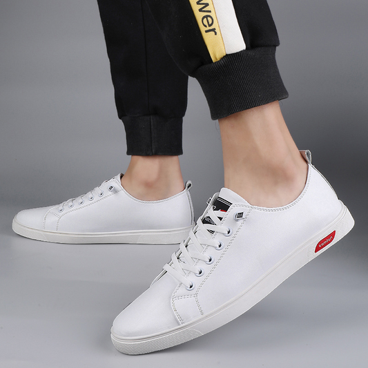 Men's Trainers ⎜ Comfortable Casual Shoes Made From Leather in a Flat , Low - Top Design