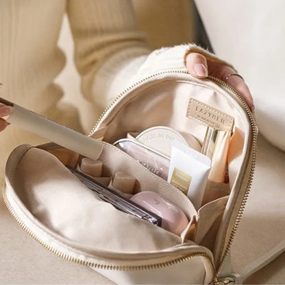 Cosmetic Bag for Women ⎜ Elegant Shell Design with Large Capacity and Practical Inner Compartment