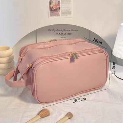 Cosmetics Bag for Women ⎜ Large Travel Bag with Double Zip and Water - Repellent Material