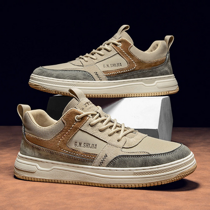 Men's Sneakers ⎜ Fashionable Leather Casual Shoes for Spring in Retro Style