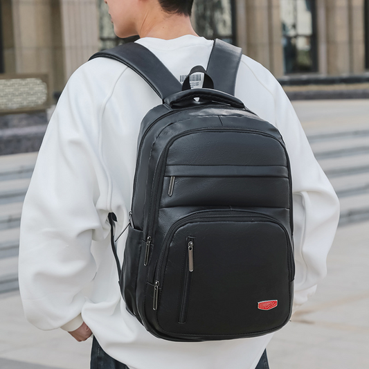 Leather Backpack for Men ⎜ Robust Business Backpack with Plenty of Storage Space for Work and Travelling