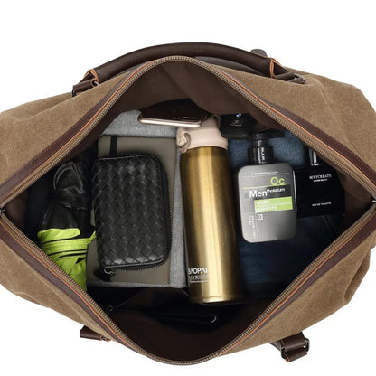 Canvas Travel Bag ⎜ Practical Shoulder Bag for Outdoor Adventures with Plenty of Storage Space