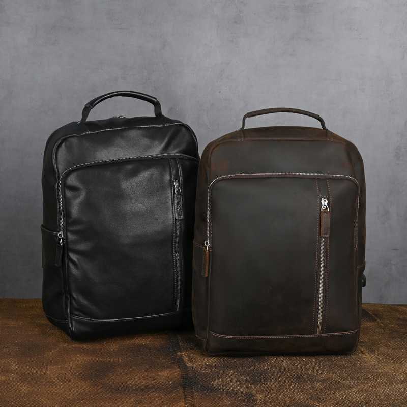 Leather Backpack for Men ⎜ Stylish Design with Generous Storage Space for Travelling and Leisure