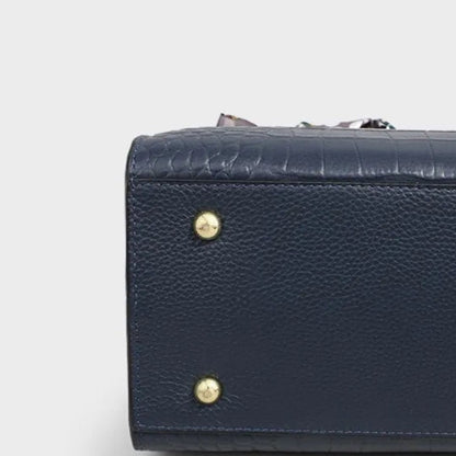 Elegant Handbag for Women ⎜ Spacious Bag with Structured Design and Decorative Bow Pendant