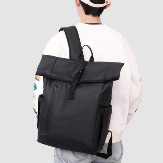 Backpack for Men ⎜ Lightweight and Water - Repellent Daypack with Roll - Top for Travelling and Everyday Use
