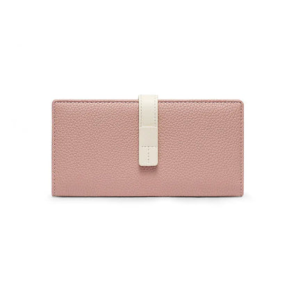 Women's Wallet with Contrasting Colour ⎜ Long Design with Practical Clasp and Space for Several Cards
