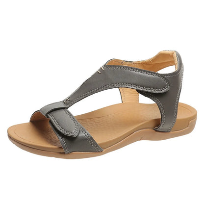 Women's Comfort Sandals ⎜ Flat Summer Shoes with Velcro Fastening and Cushioned Sole for Everyday Wear & Leisure