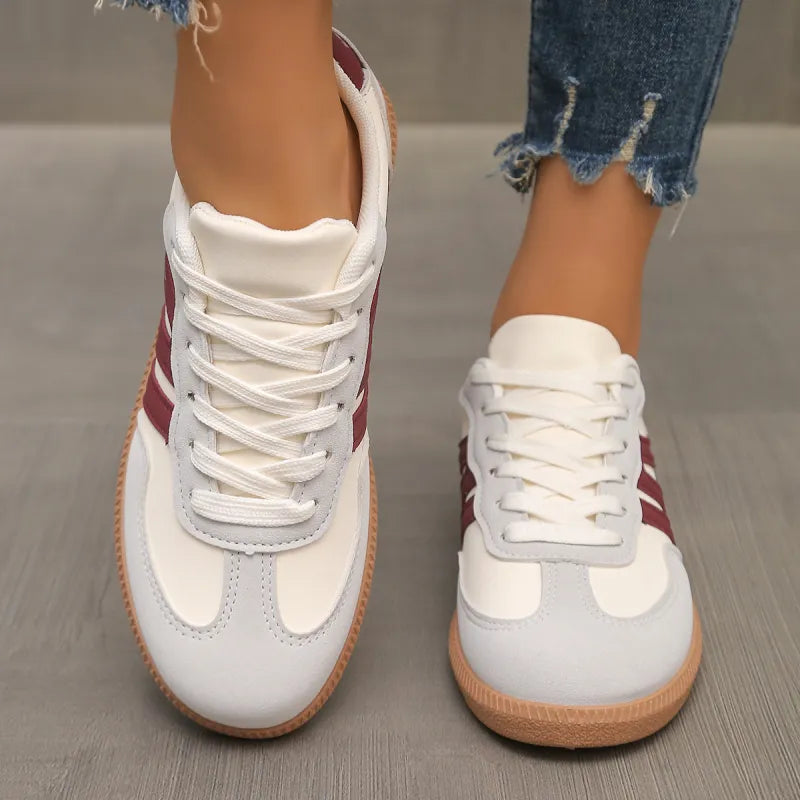 Women's Trainers ⎜ Comfortable Shoes with Contrasting Stripes and Non - Slip Soles for Everyday Wear