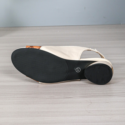 Women's Sandals with Open Toe ⎜ Ankle Strap and Comfortable Mid - High Heel for Everyday Wear & Leisure