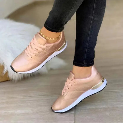 Women's Trainers ⎜ Comfortable Lace - Up Shoes with a Thick Sole and Fashionable Accents for Everyday Wear