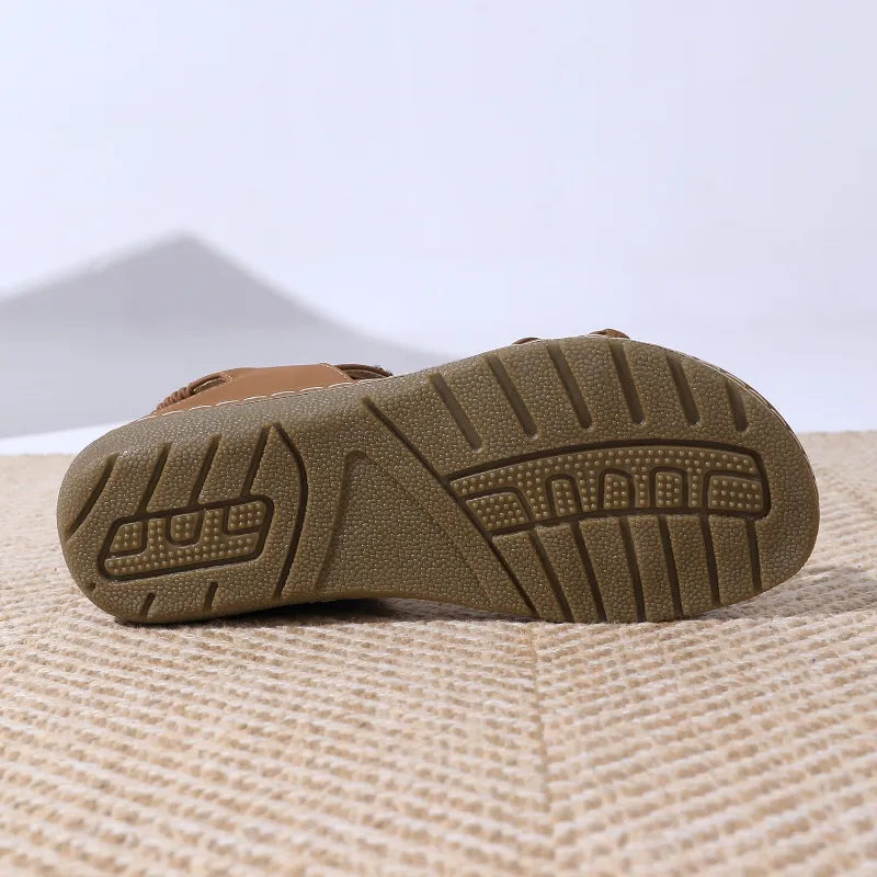 Boho Sandals for Women ⎜ Comfortable Summer Shoes with Pearls , Rhinestones and Elasticated Strap in a Comfortable Size