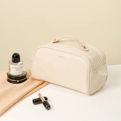Cosmetics Bag for Women ⎜ Fashionable Cushion Design with Double Zip and Practical Inner Compartment