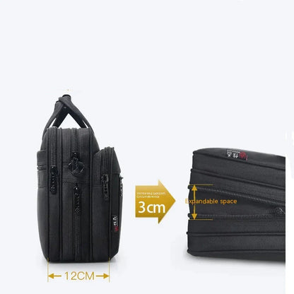 Laptop Bag for Men ⎜ Robust Canvas Briefcase with Plenty of Storage Space and Practical Compartments