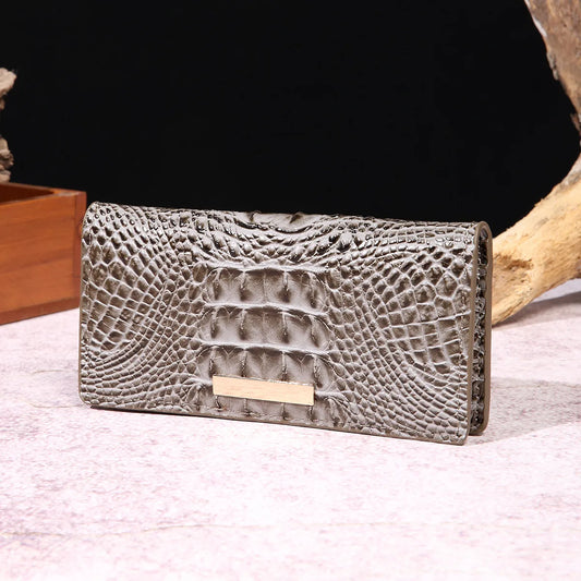 Clutch for Women ⎜ Elegant Wallet in Crocodile Design Made From High - Quality Faux Leather