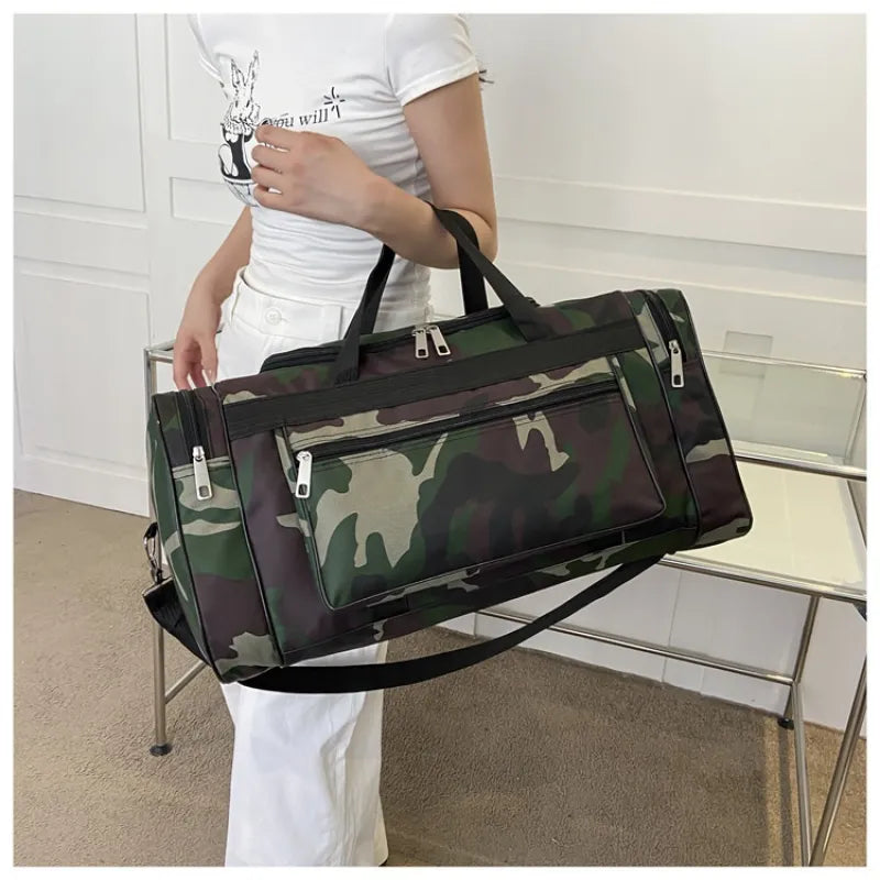 Multifunctional Travel Bag ⎜ Large Capacity in a Modern Camouflage Design with Practical Compartments