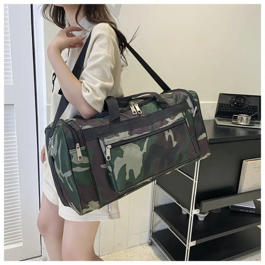 Multifunctional Travel Bag ⎜ Large Capacity in a Modern Camouflage Design with Practical Compartments