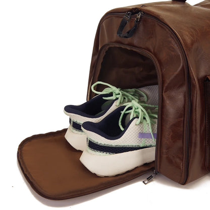 Travel Bag Made of Pu Leather ⎜ Practical Design with Large Capacity and Several Outer Pockets