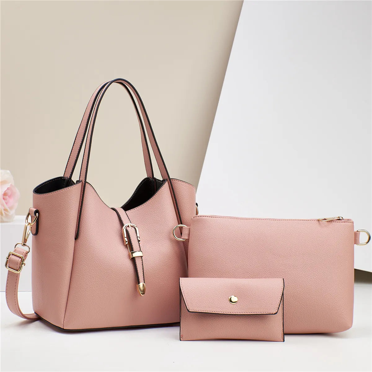 Shoulder Bag for Women ⎜ Three - Piece Set with Large Storage Space and Practical Design