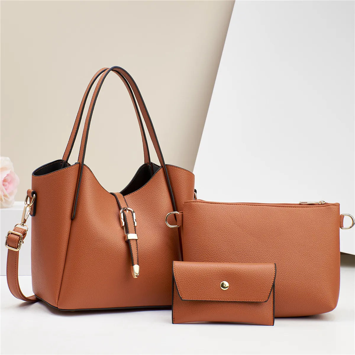 Shoulder Bag for Women ⎜ Three - Piece Set with Large Storage Space and Practical Design