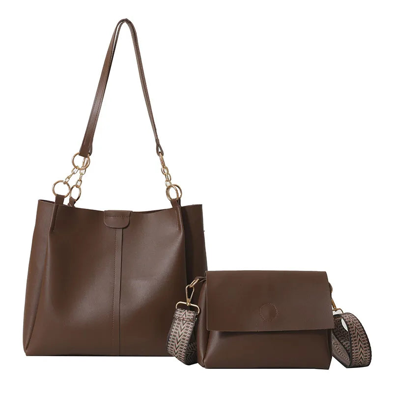 Two - Piece Set of Handbags ⎜ Large Capacity and Stylish Carrying Options for Work and Everyday Life