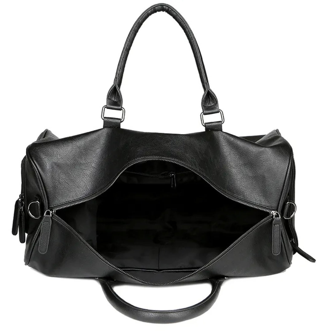 Travel Bag for Men ⎜ Vintage Leather Bag with Large Capacity and Detachable Shoulder Strap