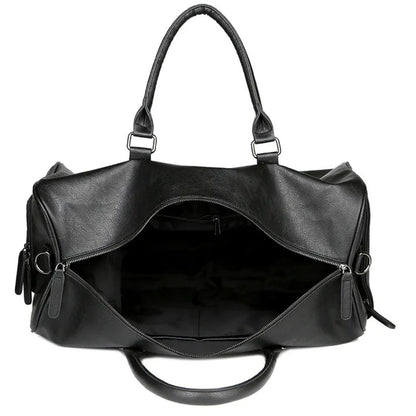 Travel Bag for Men ⎜ Vintage Leather Bag with Large Capacity and Detachable Shoulder Strap