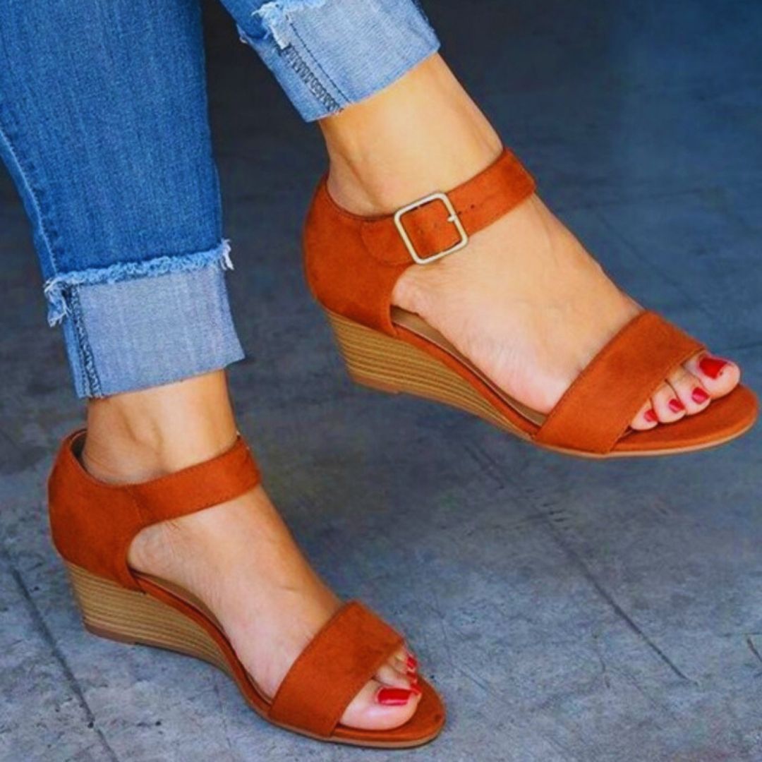 Women's Wedge Sandals ⎜ Comfortable Summer Shoes with Adjustable Strap and Modern Design for Everyday Wear & Leisure