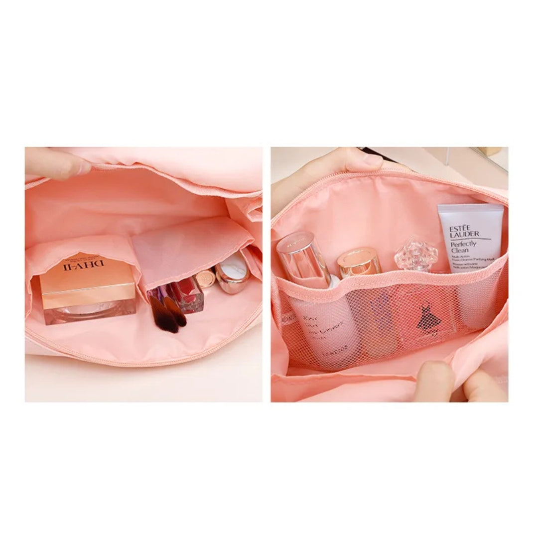 Cosmetic Bag for Women ⎜ Waterproof Design with Large Capacity and Double Zip for Travelling