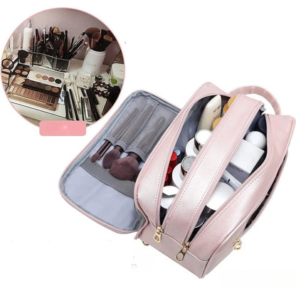 Cosmetics Bag for Women ⎜ Water - Repellent Design with Large Capacity and Multiple Zip Compartments