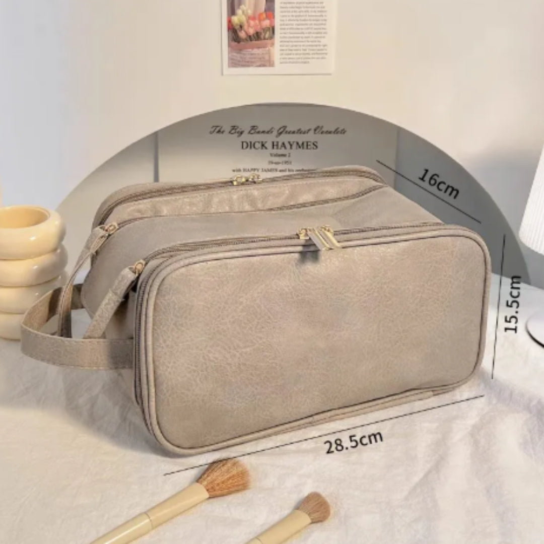 Cosmetics Bag for Women ⎜ Large Travel Bag with Double Zip and Water - Repellent Material