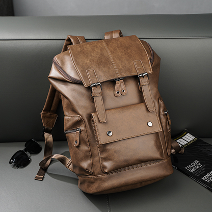 Retro Backpack for Men ⎜ Spacious Leather Backpack in a Casual Design for Everyday Life and Leisure
