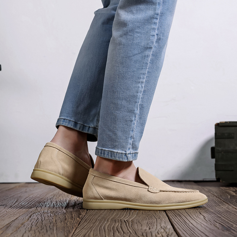 Men's Slip - on Moccasins ⎜ Comfortable Suede Shoes for Autumn in Several Colours